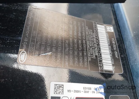 2019 Land Rover Range Rover Sport Supercharged Dynamic z USA, uszkodzony, nr VIN SALWR2RE5KA855423